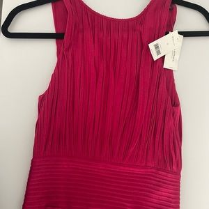 New with tags hot pink pleated dress from Banana Republic size 0. Knee length